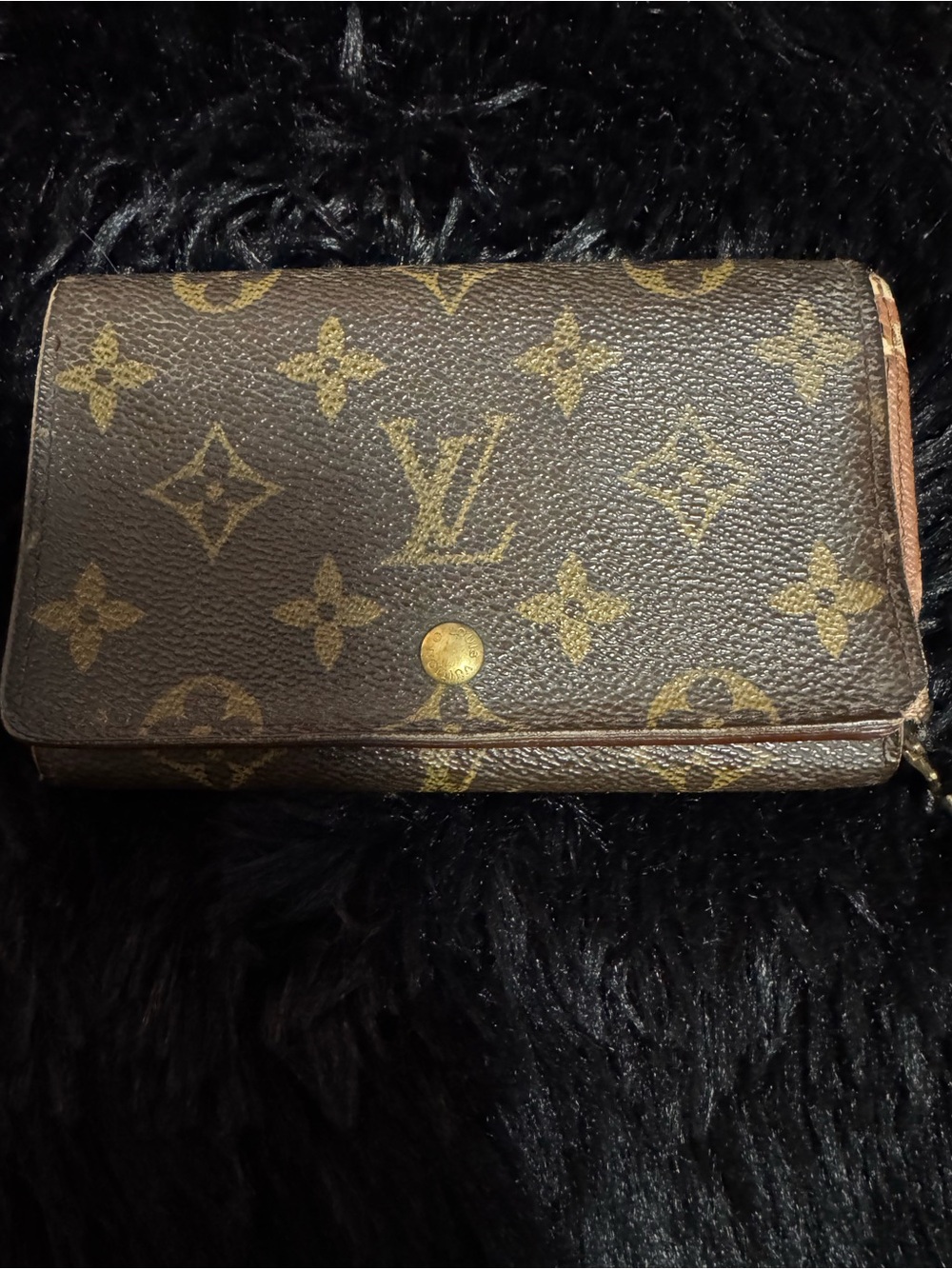Louis Vuitton Monogram Continental Wallet in Brown and Gold